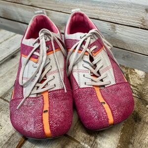 Vintage Diesel Pink Leather Sneakers Low Top Y2K Everux 5.5